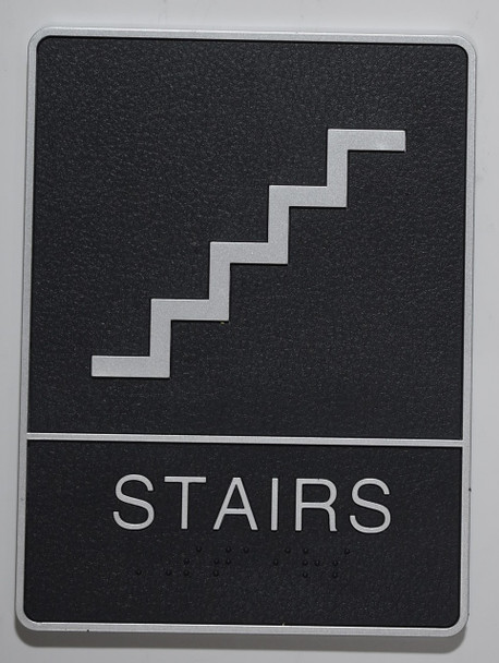 STAIRS Sign- - BRAILLE  PLASTIC ADA SIGNS