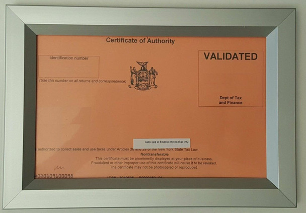 Sale Tax Certificate NYC HPD Frame
