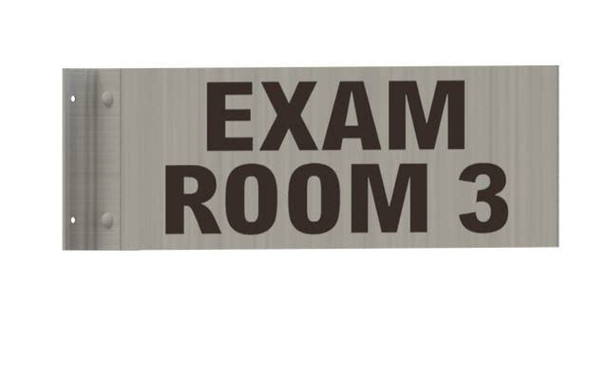 EXAM Room 3 Sign-Two-Sided/Double Sided Projecting, Corridor and Hallway SIGN