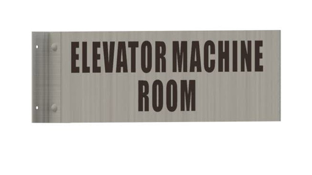 Elevator Machine Room Sign-Two-Sided/Double Sided Projecting, Corridor and Hallway SIGN