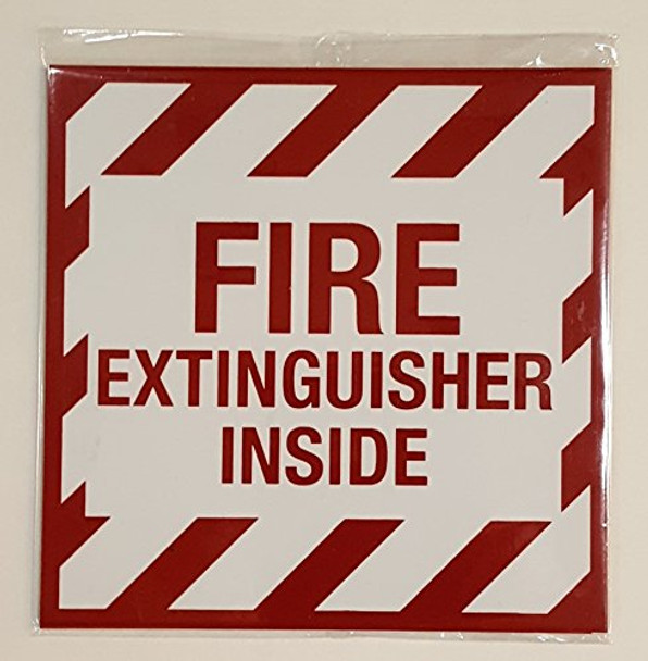 2 pcs -FIRE Extinguisher Inside Sign