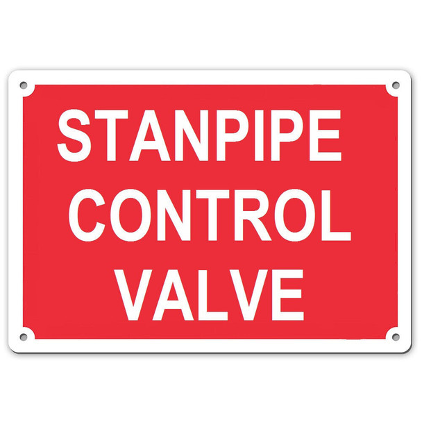 STANDPIPE CONTROL VALVE SIGN