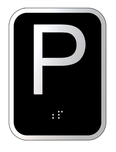 Elevator floor number P sign - Elevator Jamb Plate  P Sign