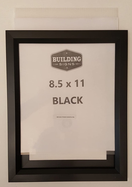 Black Elevator Inspection Certificate Frame
