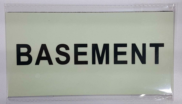 BASEMENT HEAVY DUTY / GLOW IN THE DARK "BASEMENT" SIGN HEAVY DUTY