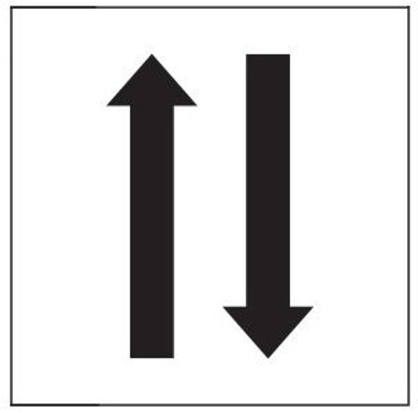 PHOTOLUMINESCENT 1 UP 1 DOWN ARROWS SIGN HEAVY DUTY / GLOW IN THE DARK "ONE UPWARDS ONE DOWNWARDS ARROWS" SIGN HEAVY DUTY