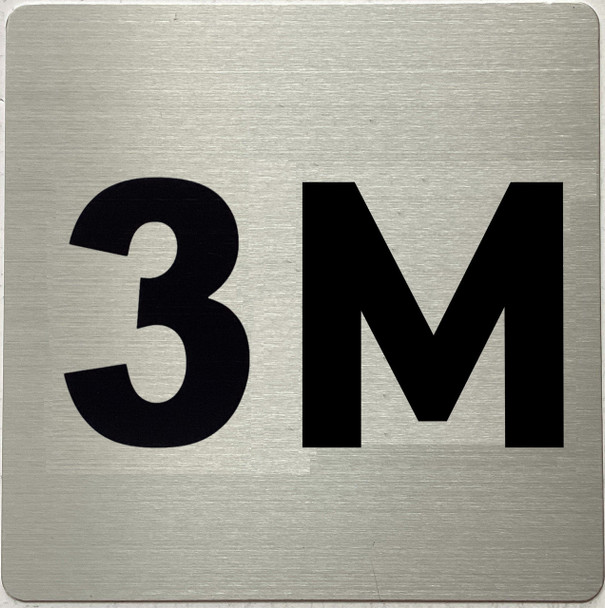 Apartment number 3M sign