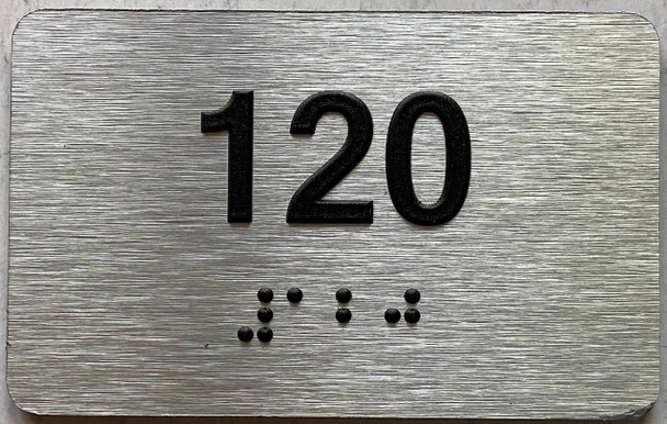 apartment number 120 sign