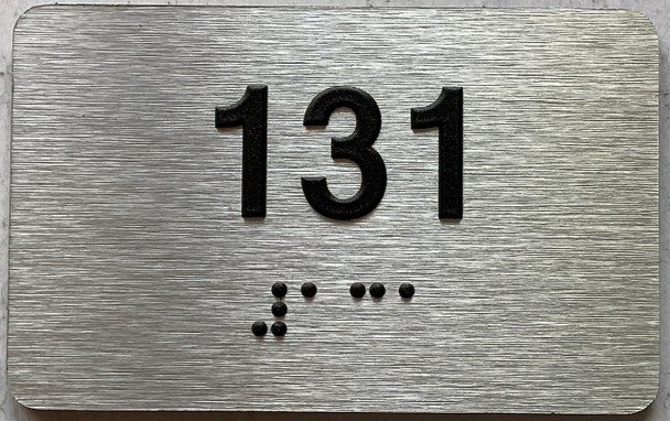 apartment number 131 sign