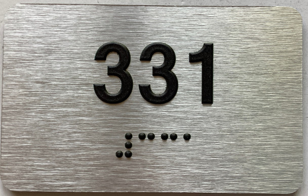 apartment number 331 sign