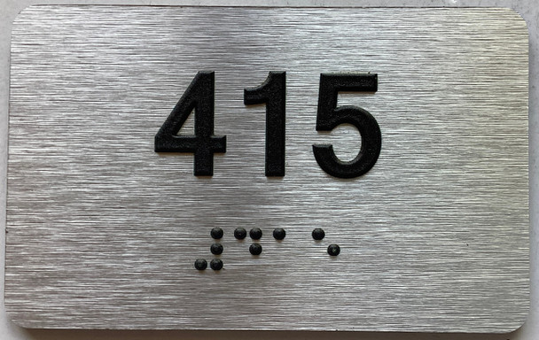 apartment number 415 sign