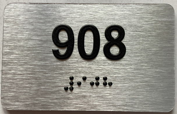 apartment number 908 sign