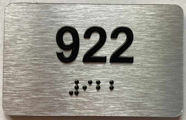 apartment number 922 sign