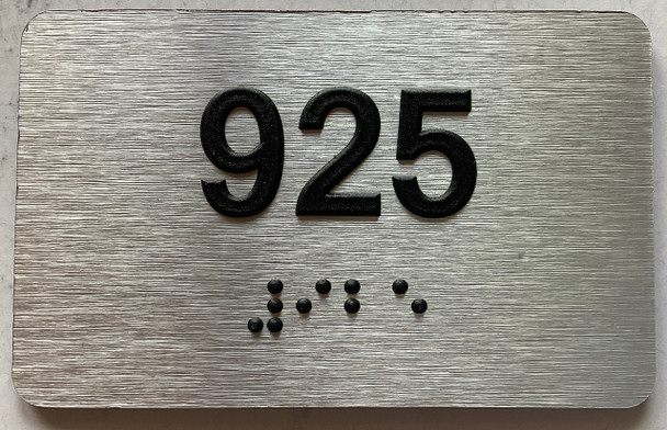 apartment number 925 sign