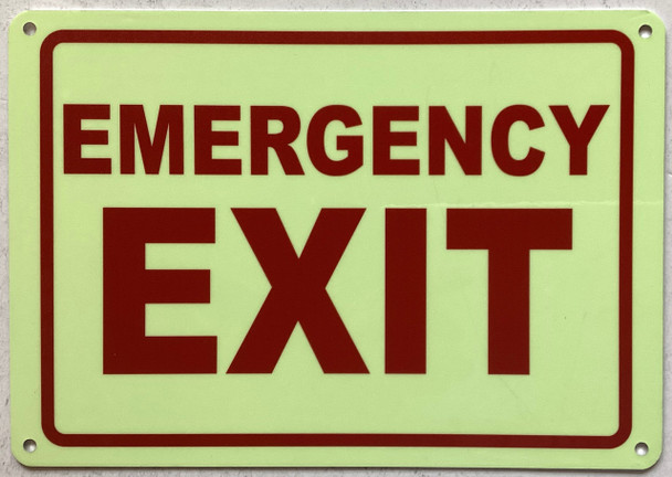 EMERGENCY EXIT Sign