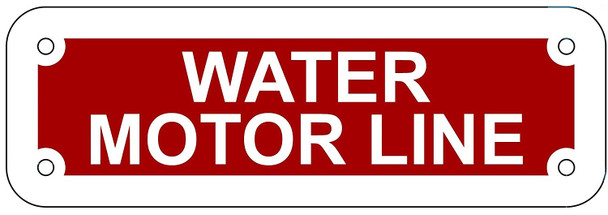 WATER MOTOR LINE SIGN