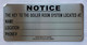 NOTICE KEY TO THE HEATING ROOM SYSTEM LOCATED COMPLIANCE SIGN HPD NYC COMPLIANCE SIGN