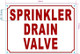 FD SPRINKLER DRAIN VALVE SIGN