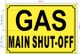 FD GAS MAIN SHUT-OFF SIGN