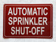 BUILDING PARTIALLY SPRINKLERED SAFETY SIGN
