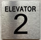 ELEVATOR NUMBER 2 THE PARK AVE LINE COMPLIANCE SIGN