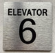 ELEVATOR NUMBER 6 THE PARK AVE LINE COMPLIANCE SIGN