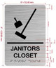 HPD JANITORS CLOSET SIGN WITH RAISED LETTERS