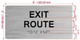 NYC EXIT ROUTE SIGN WITH RAISED LETTERS