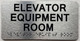 HPD ELEVATOR EQUIPMENT ROOM SIGN