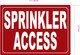 FD SPRINKLER ACCESS SIGN
