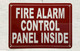 FD FIRE ALARM CONTROL PANEL INSIDE SIGN