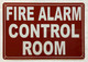 HPD FIRE ALARM CONTROL ROOM SIGN