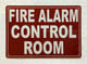 FIRE ALARM CONTROL ROOM SAFETY SIGN