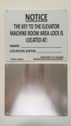 HPD KEY TO ELEVATOR MACHINE ROOM SIGN