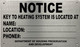 NYC HPD NAME AND LOCATION OF THE PERSON WITH THE KEY TO THE BOILER SIGN