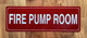 FD FIRE PUMP ROOM SIGN