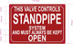 FD THIS VALVE CONTROLS STANDPIPE SYSTEM AND MUST ALWAYS BE KEPT OPEN SIGN