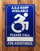 NYC ADA RAMP AVILABLE PLEASE CALL SIGN