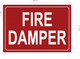 HPD FIRE DAMPER SIGN