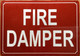 FIRE DAMPER COMPLIANCE SIGN