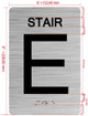 NYC FLOOR NUMBER SIGN WITH RAISED LETTERS THE PARK AVE LINE (STAIR E)