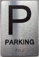 FLOOR NUMBER SAFETY SIGN WITH RAISED LETTERS THE PARK AVE LINE (PARKING)