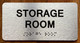 NYC STORAGE ROOM SIGN WITH RAISED LETTERS