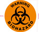 FD WARNING BIOHAZARD ORANGE SIGN