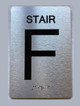 FLOOR NUMBER COMPLIANCE SIGN WITH RAISED LETTERS THE PARK AVE LINE (STAIR F)