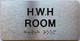 HWH ROOM COMPLIANCE SIGN / HOT WATER HEATER ROOM COMPLIANCE SIGN WITH RAISED LETTERS