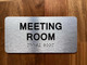 FD MEETING ROOM SIGN WITH RAISED LETTERS