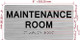 FD MAINTENANCE ROOM SIGN WITH RAISED LETTERS