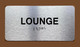 HPD LOUNGE SIGN WITH RAISED LETTERS