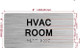 HPD HVAC ROOM SIGN WITH RAISED LETTERS